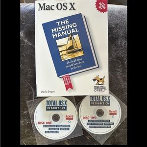 Mac OS X The Missing Manual Version 10.1 David Pogue CD-Rom Softcover Book 2002